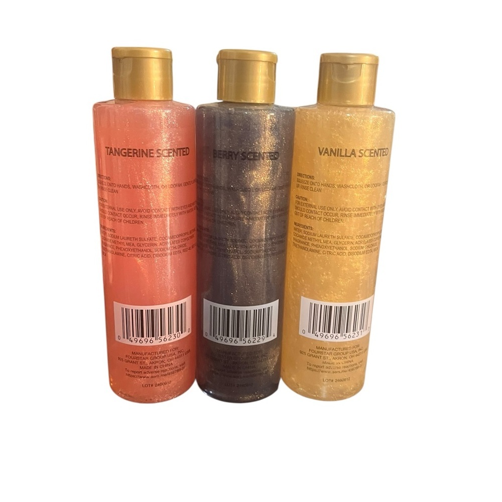 B-Pure Pink, Purple, and Gold Shimmer Gel Body Wash Trio - Picture 4 of 5